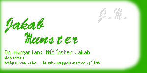 jakab munster business card